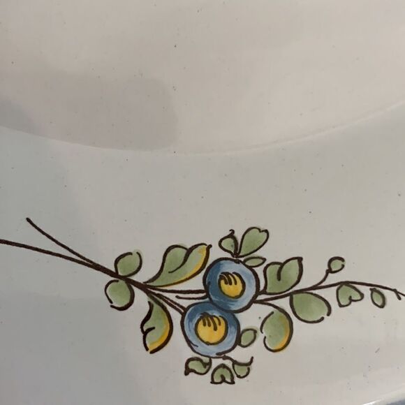 SP France Porcelain Bird In Flower Basket Foterie a la Chapelle des Gots Plate - Picture 4 of 7